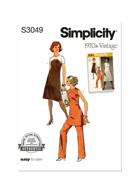 Simplicity Pattern SS3049 1970s Misses