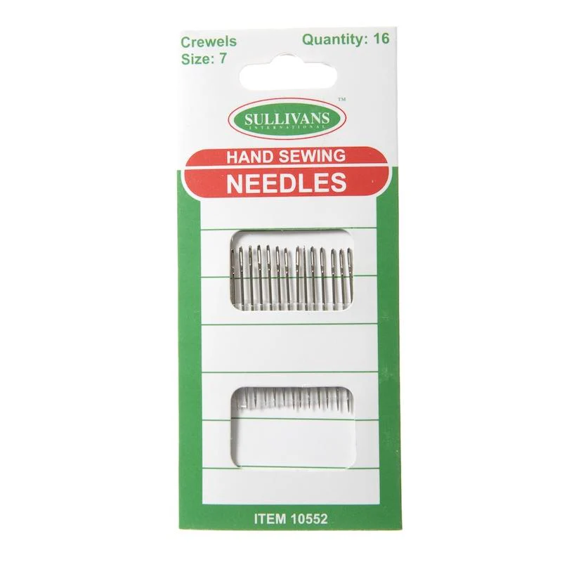 Hand Sewing Needles, Crewel Size 7- 16pk