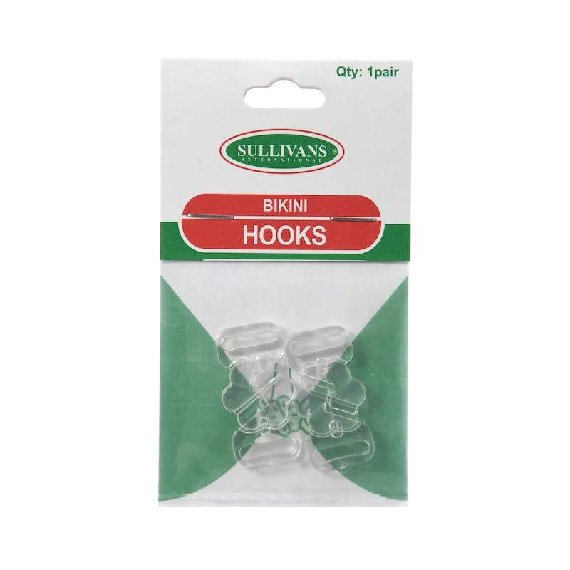 Sullivans Hooks, Bikini Size 10mm- Clear