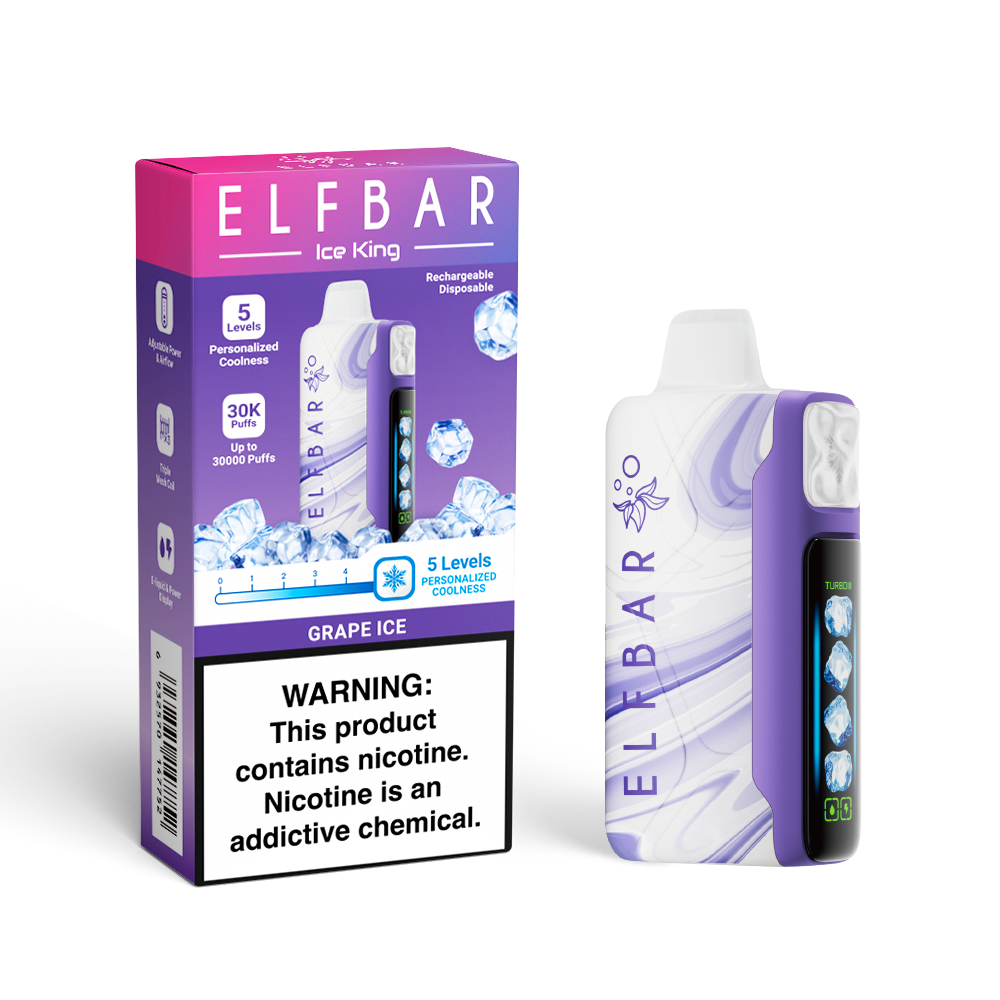 ELF BAR ICE KING 30K oplaadbare wegwerpvape (alle smaken)