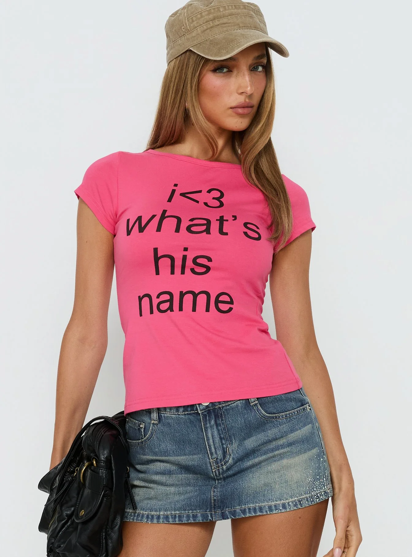What's His Name Graphic Top Hot Pink