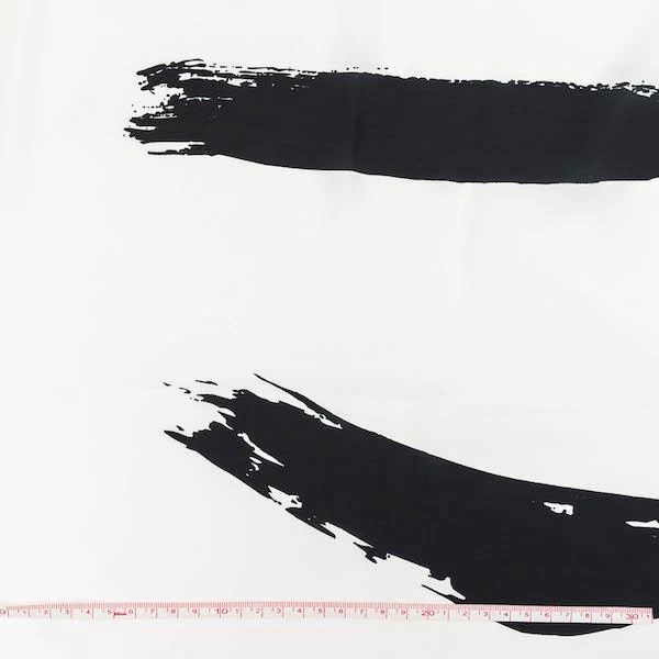 Crepe De Chine Fabric, Brush Stroke- Width 145cm