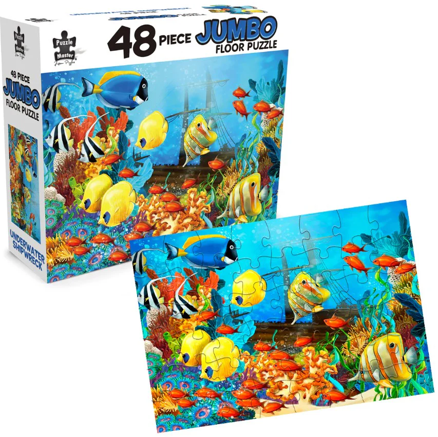 48-Piece Jumbo Floor Jigsaw Puzzle, Underwater Shipwreck