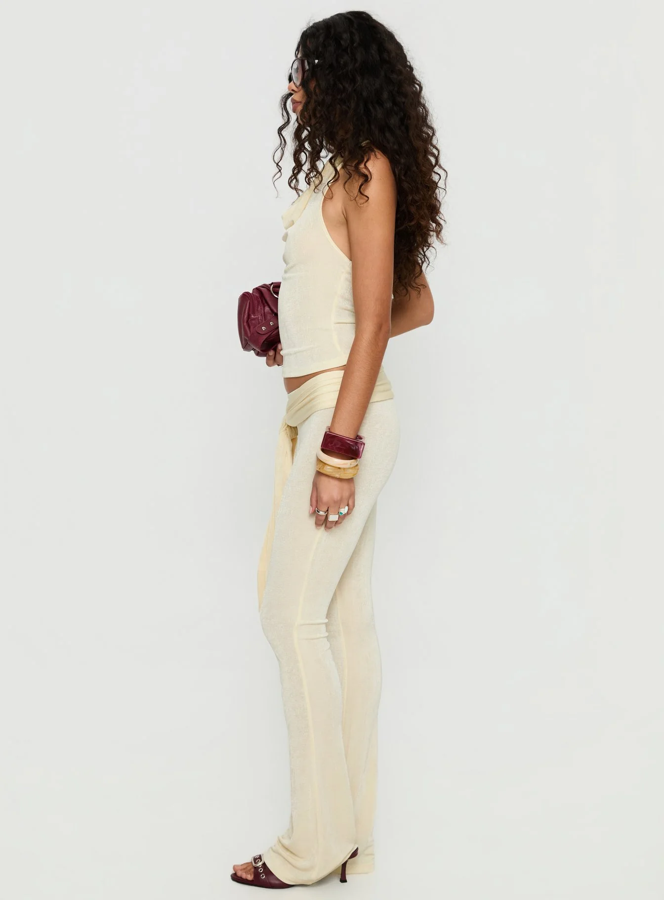Butterfly Tie Detail Pants Lemontini