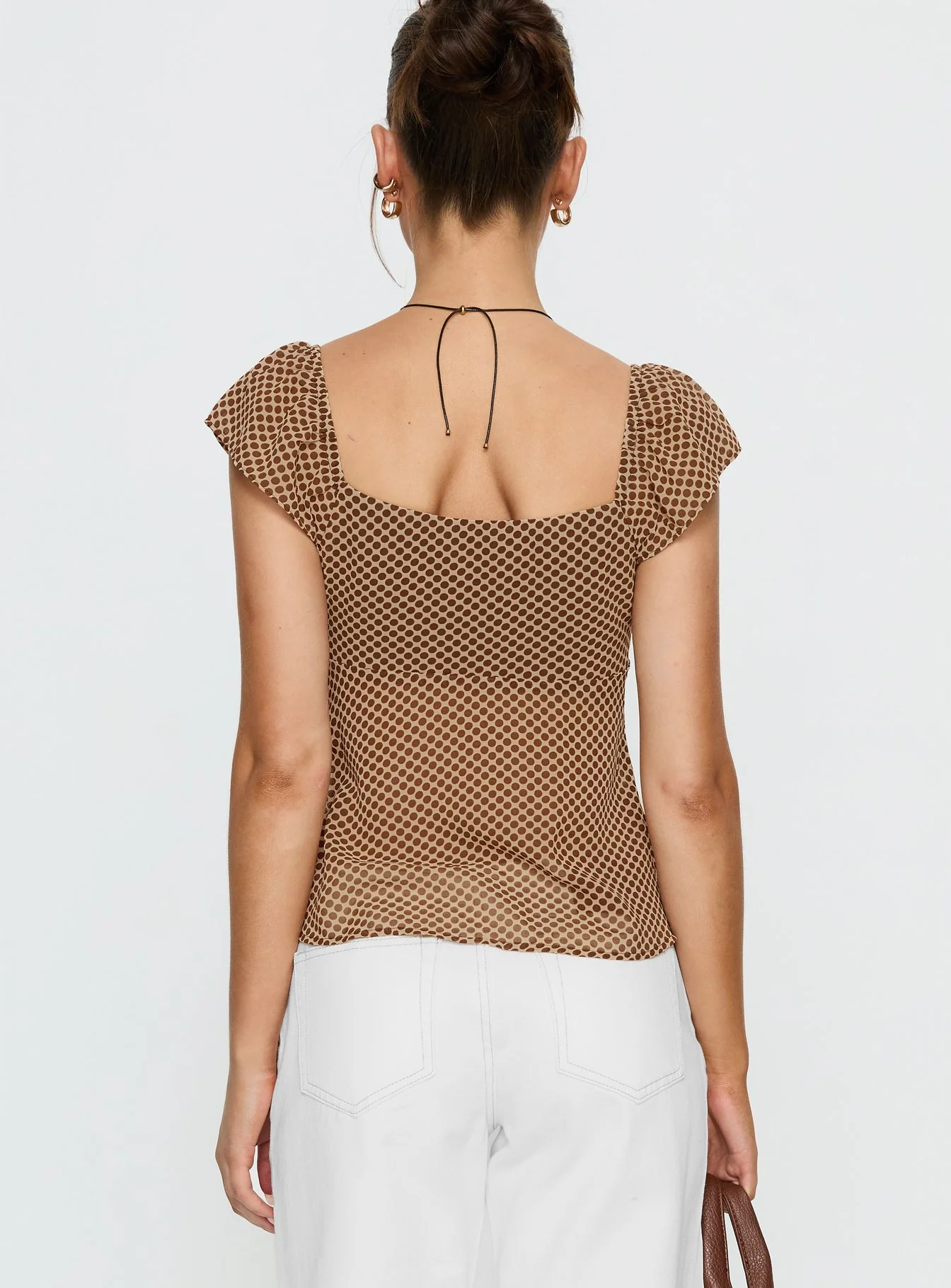 Jazz Club Top Brown Polka