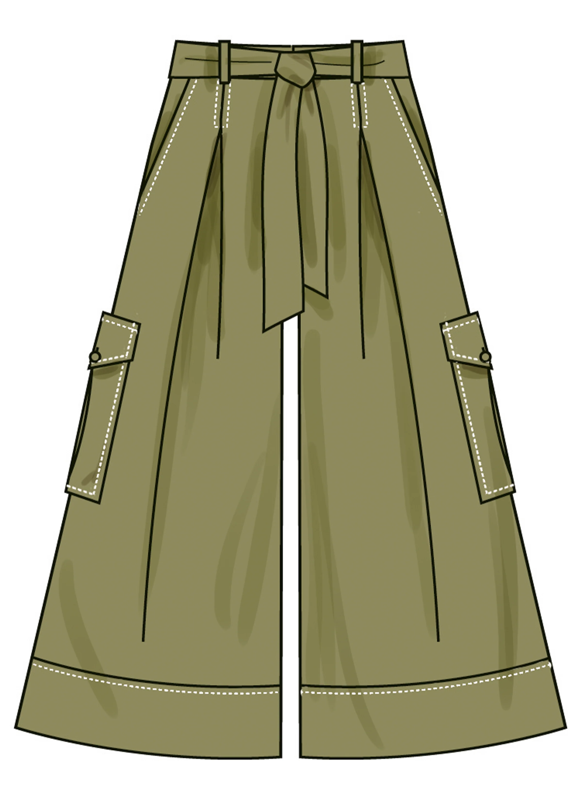 Simplicity Pattern S3106 Misses' Shorts and Pants with Tie Belt