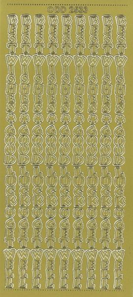 Arbee Sticker, Best Wishes Good Luck- Gold