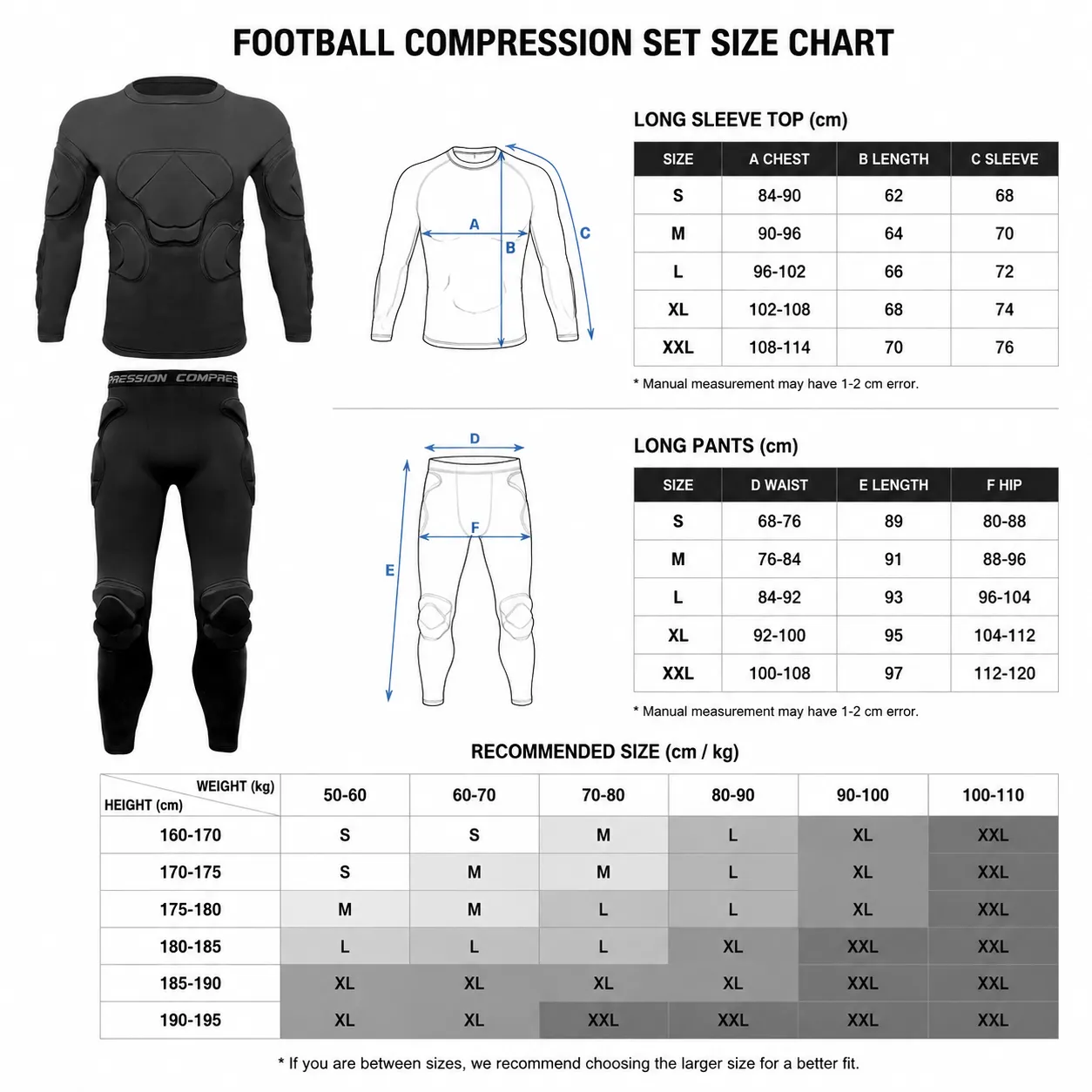 High Density EVA Compression Padded Shockproof Soccer Goalkeeper Uniform Set Sports Impact Protection Sets