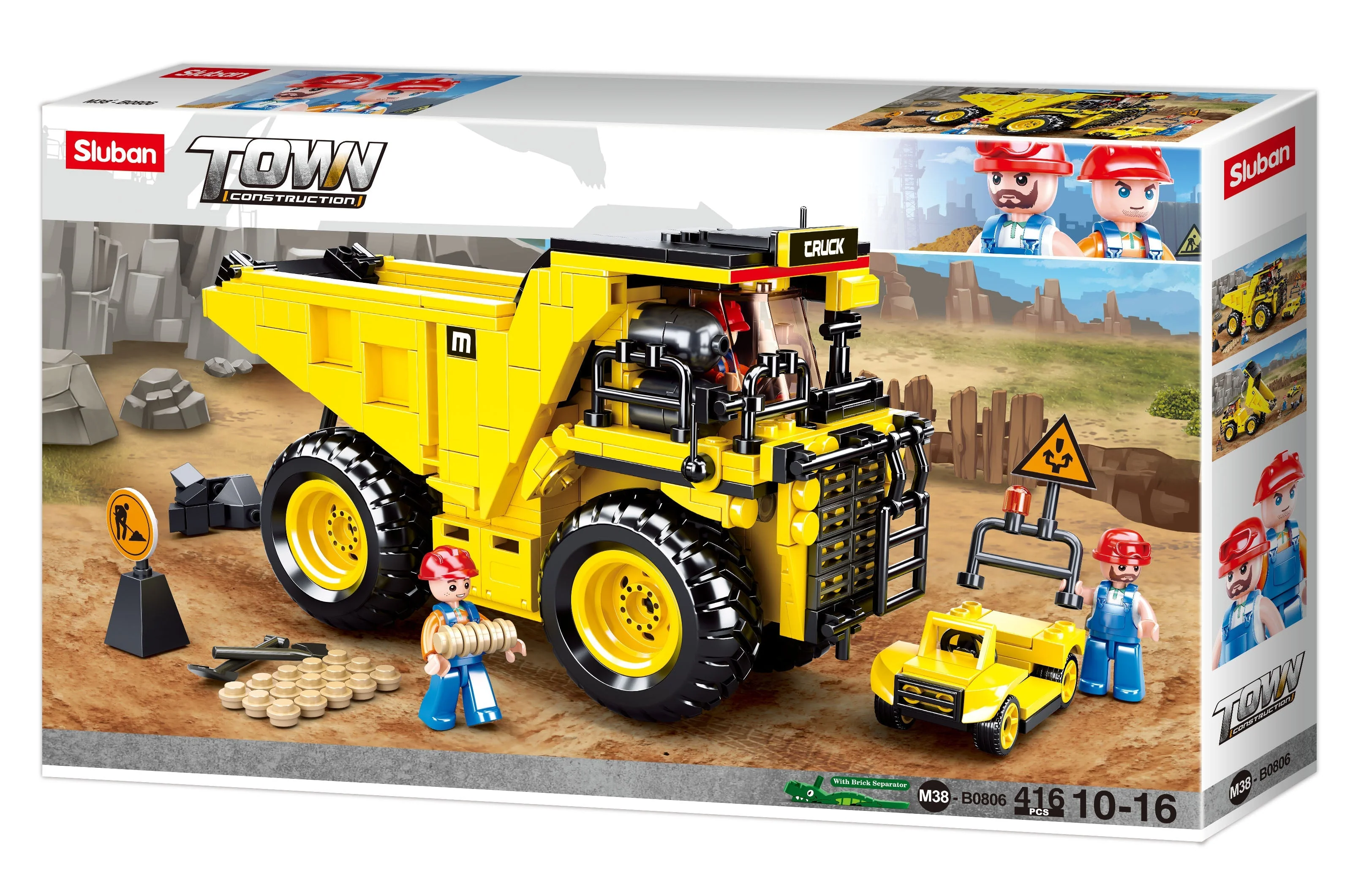 Sluban Model Bricks, Town Mining Dump Truck