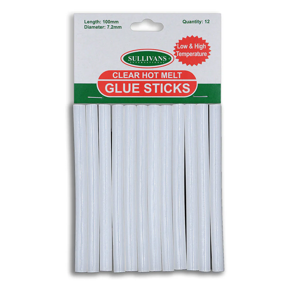 Sullivans Glue Sticks Set, 100mm- 12pk