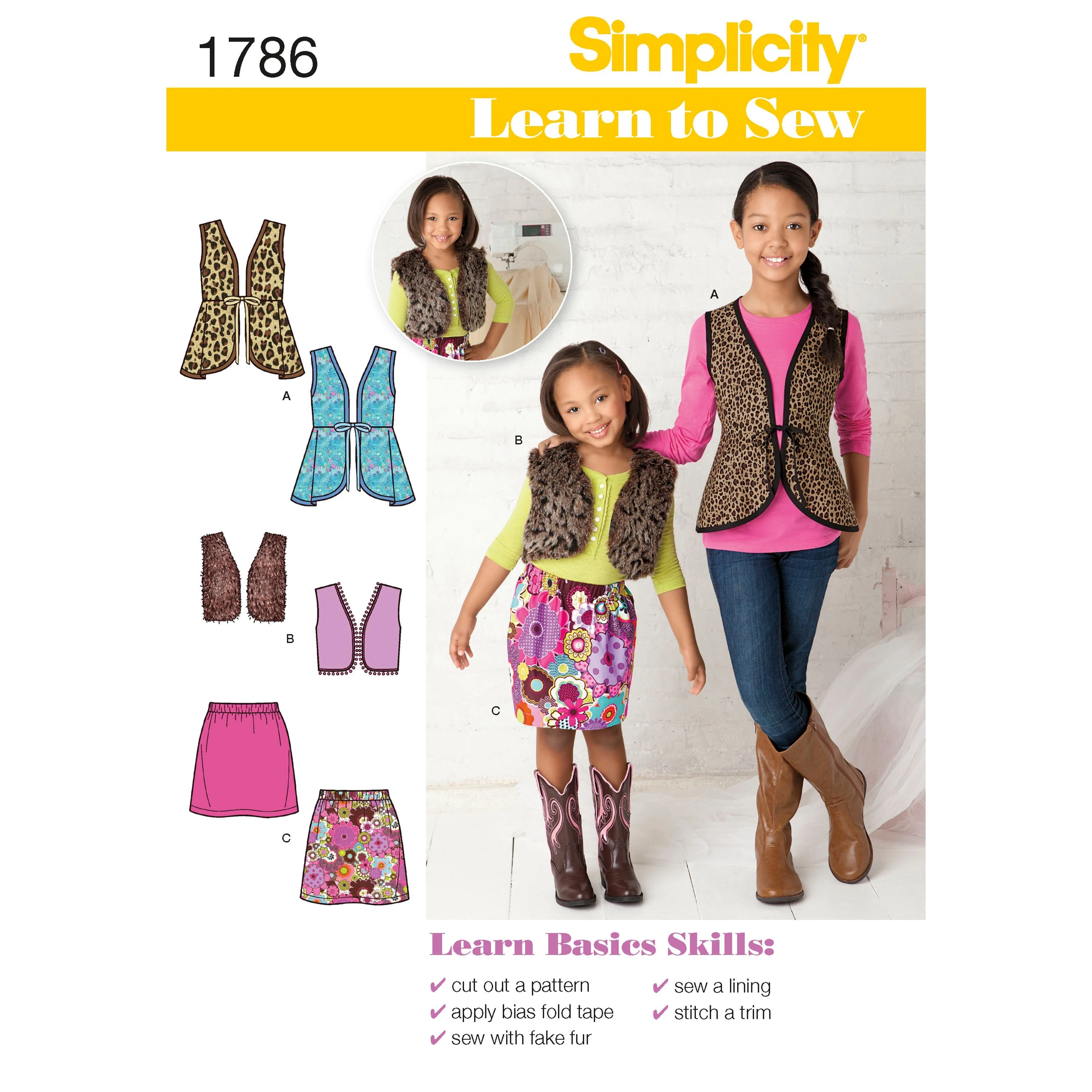 Simplicity Pattern 1786 Learn to Sew Child