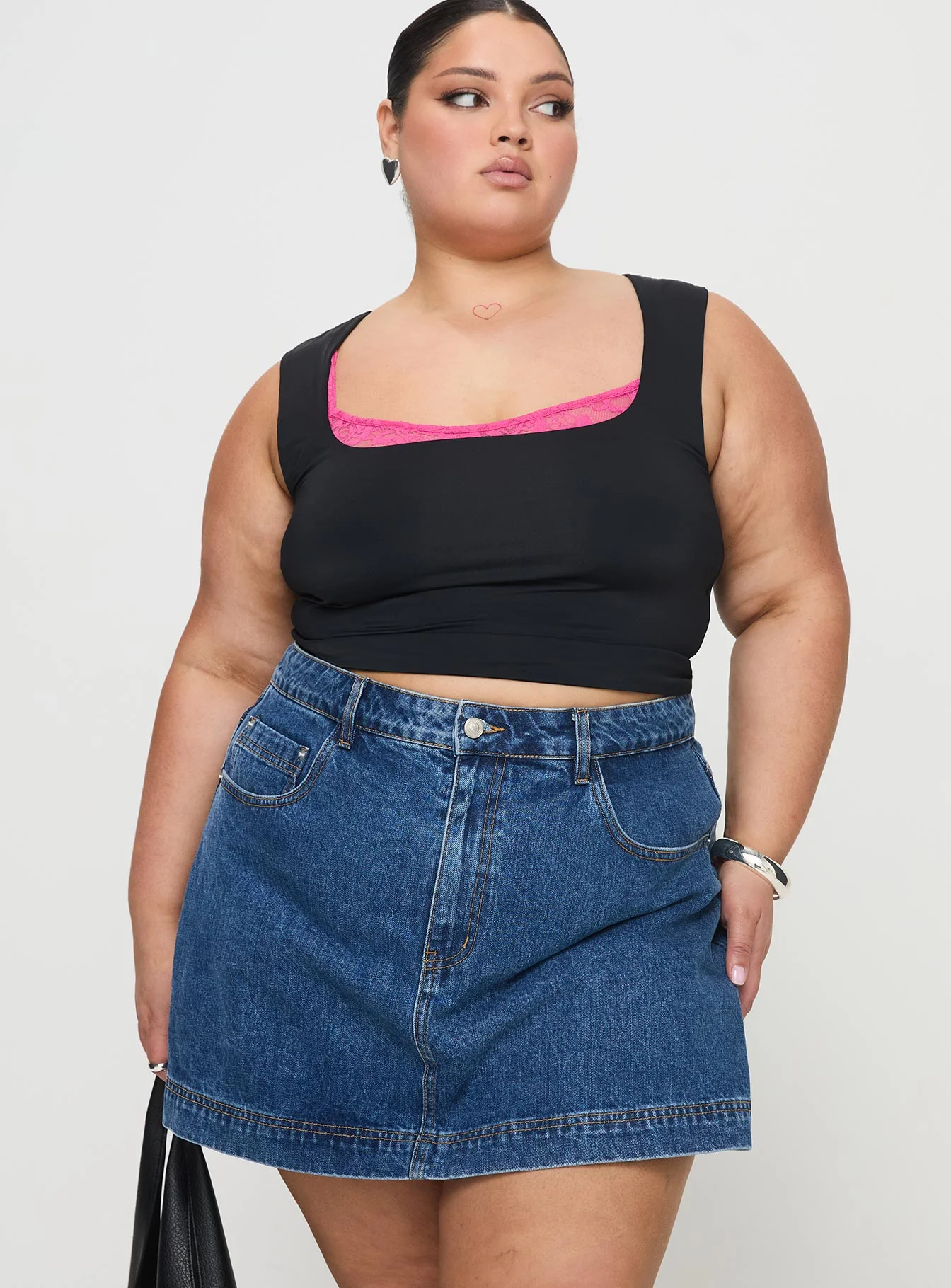 Gazelle Denim Skort Mid Wash Curve