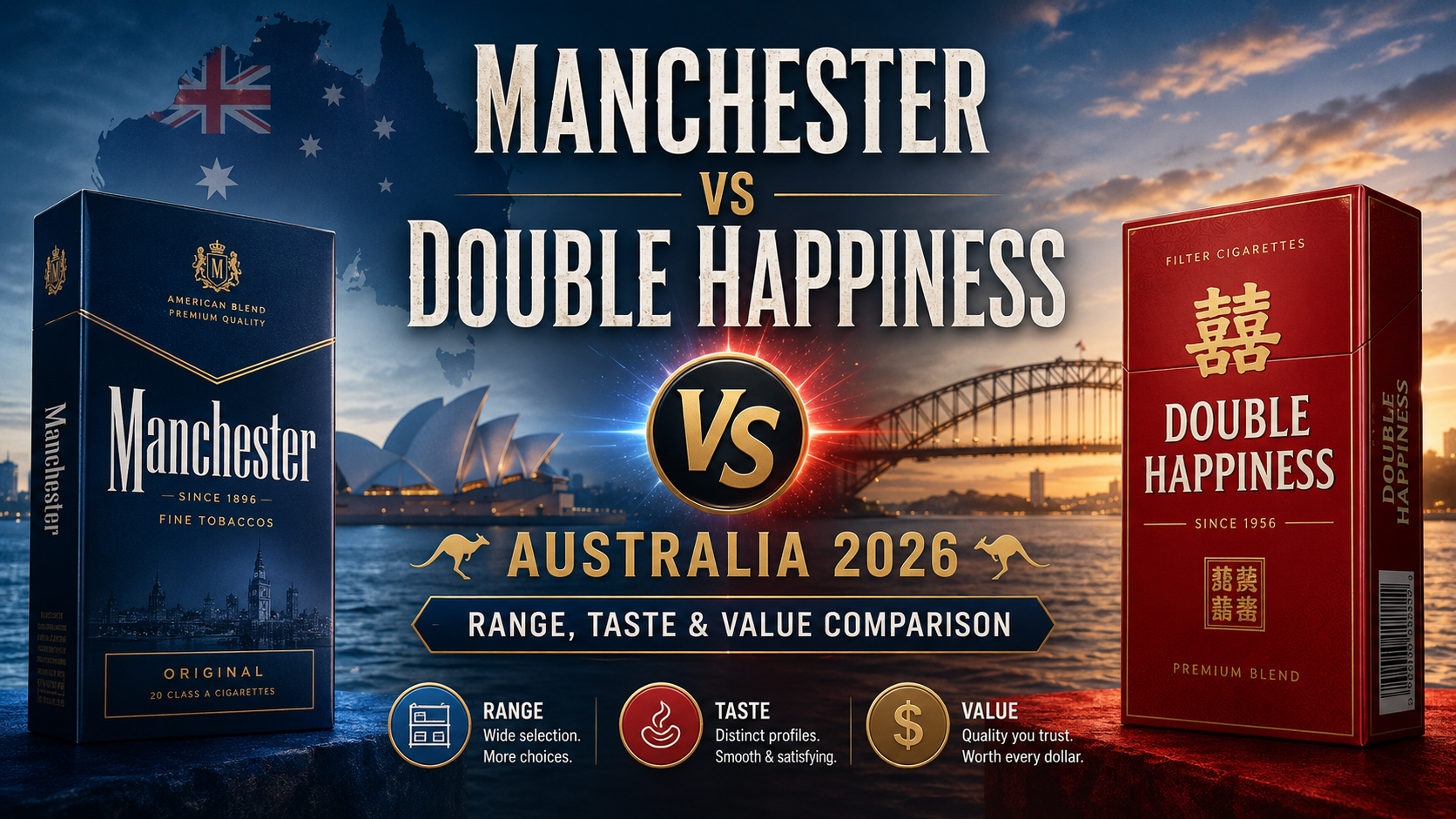 Manchester vs Double Happiness Australia: Range, Taste & Value Comparison