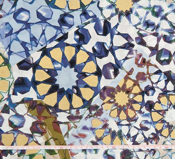 Ethereal Homespun Fabric, Sky Purple Foil- Width 112cm