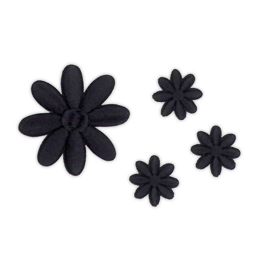 Arbee Crafty Patch, Daisy Set B Black- 4pc