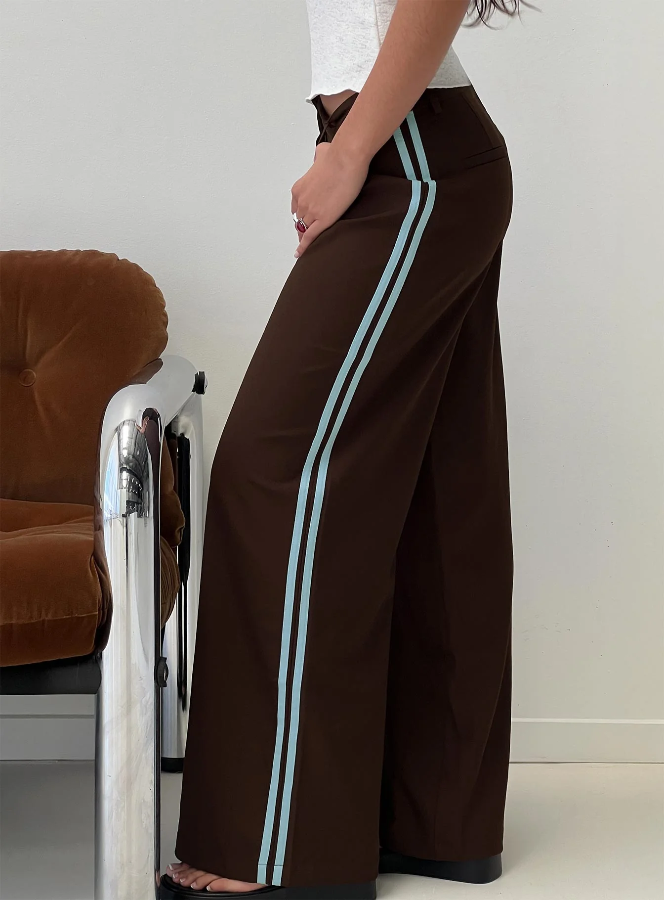 Wendi Tipping Suit Pant Brown / Blue