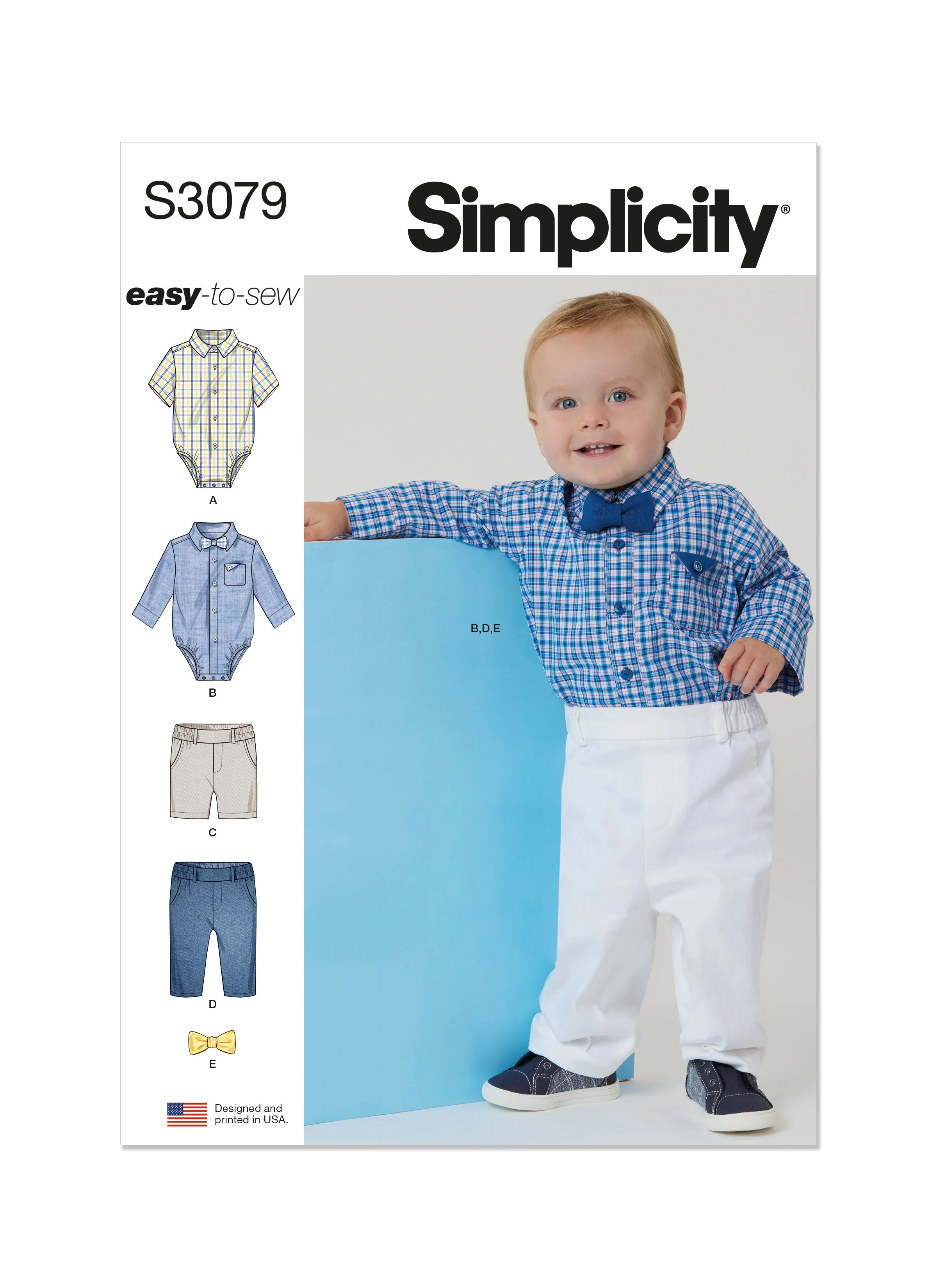 Simplicity S3079 Sewing Pattern Babies