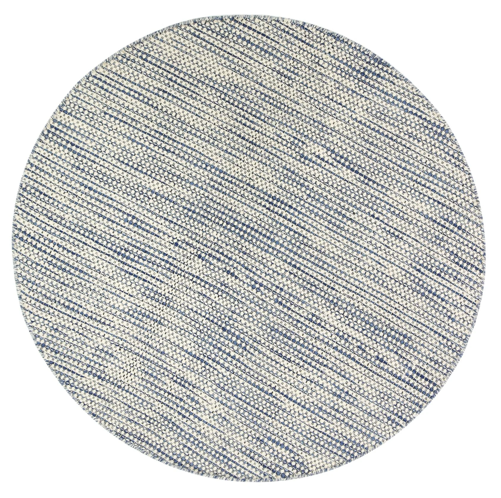 Skandi Lagertha Blue Round Wool Rug