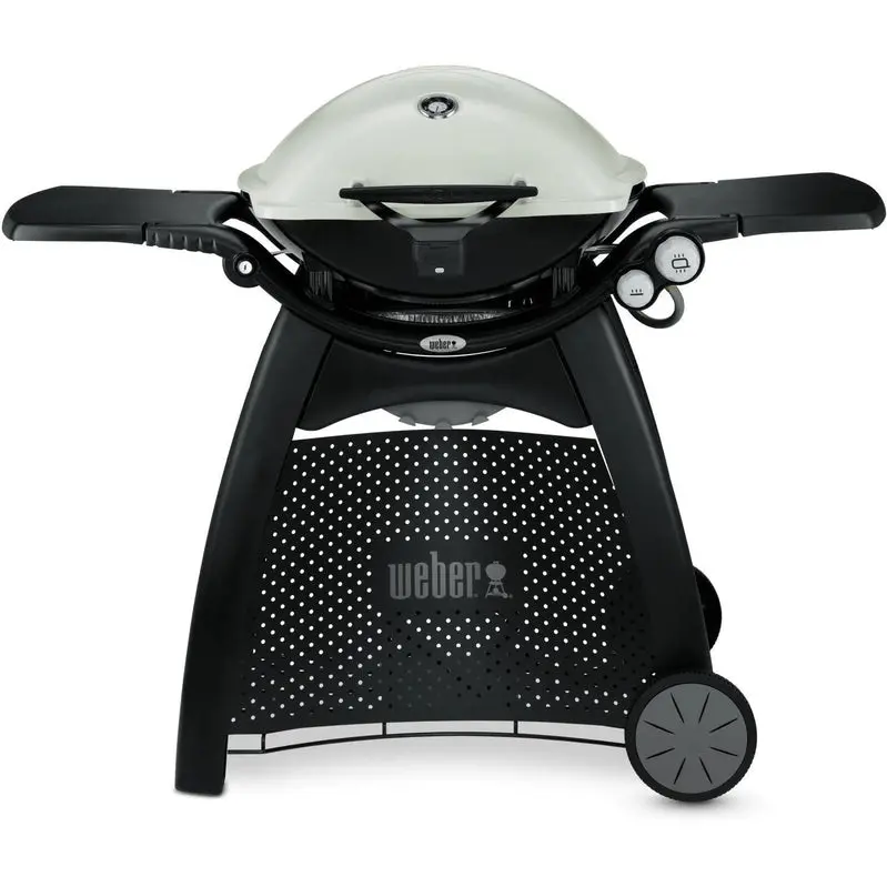 Grill gazowy propan-butan Weber Q 3200 – przenośny grill gazowy z wykończeniem tytanowym, 3 palnikami i precyzyjną kontrolą gotowania.