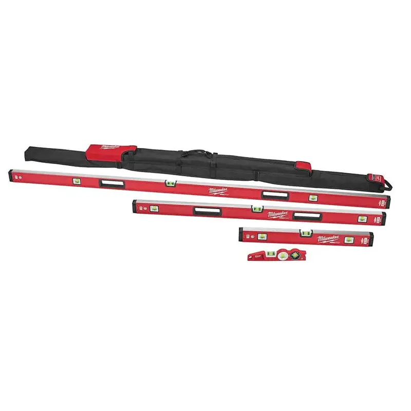 Poziomica magnetyczna i poziomica skrzynkowa REDSTICK – precyzyjne narzędzia o długościach 10″, 24″, 48″ i 78″