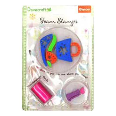 Sullivans Foam Stamps, Glamour- 3pk