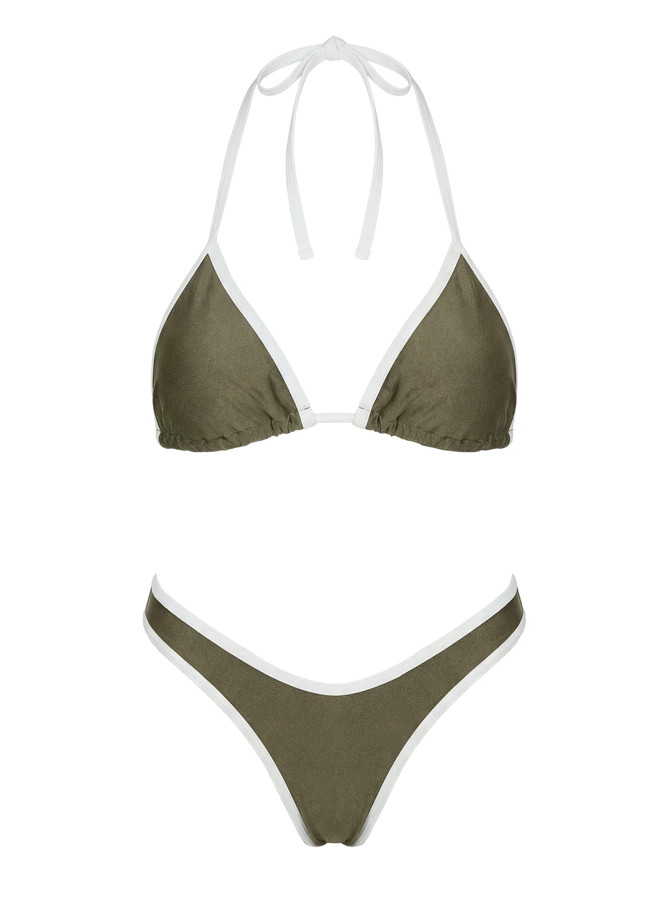 Wildfire Waves Triangle Bikini Top Green