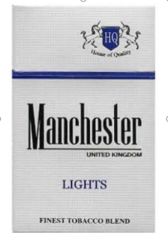 Manchester Light Cigarettes Carton (200 Cigarettes / 10 Packs)