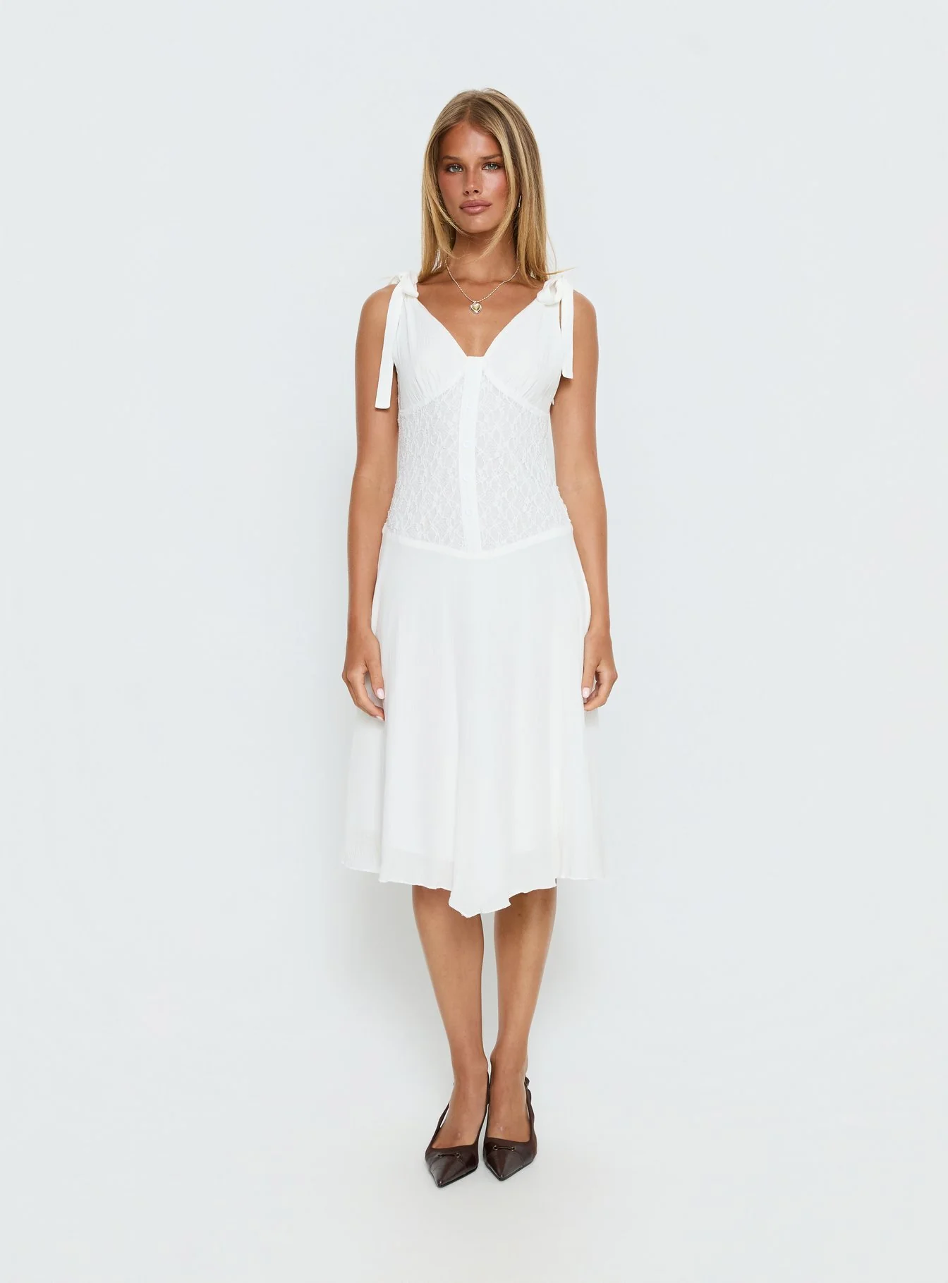 Danira Midi Dress White