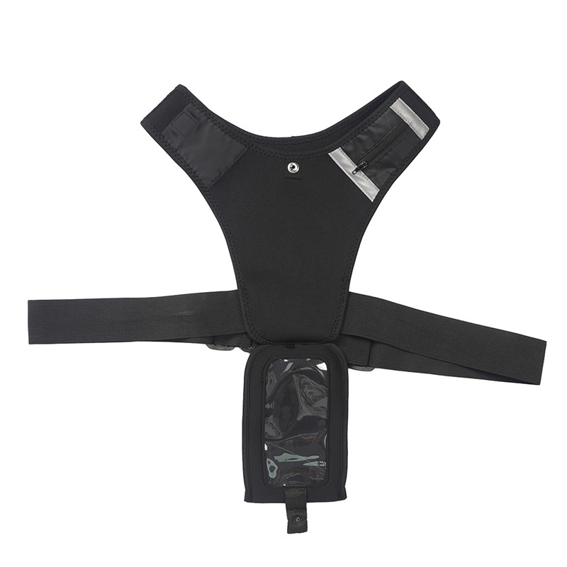 Reflective Running Vest With Phone Holder Outdoor Night Running Vest for Runners Safety Vest for Men/Women Running, Cycling