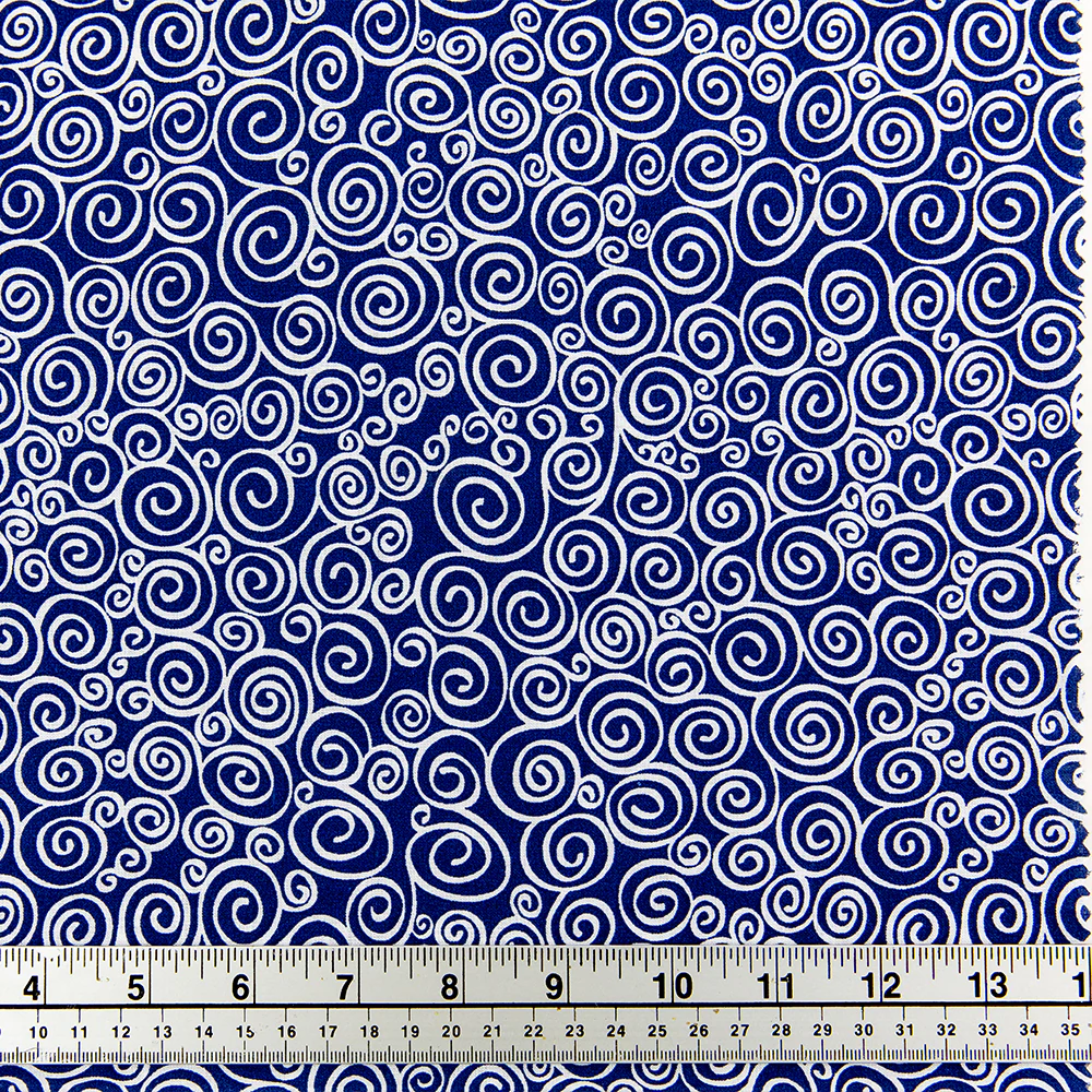 Print Craft & Quilting Fabric, Swirls- Width 110cm