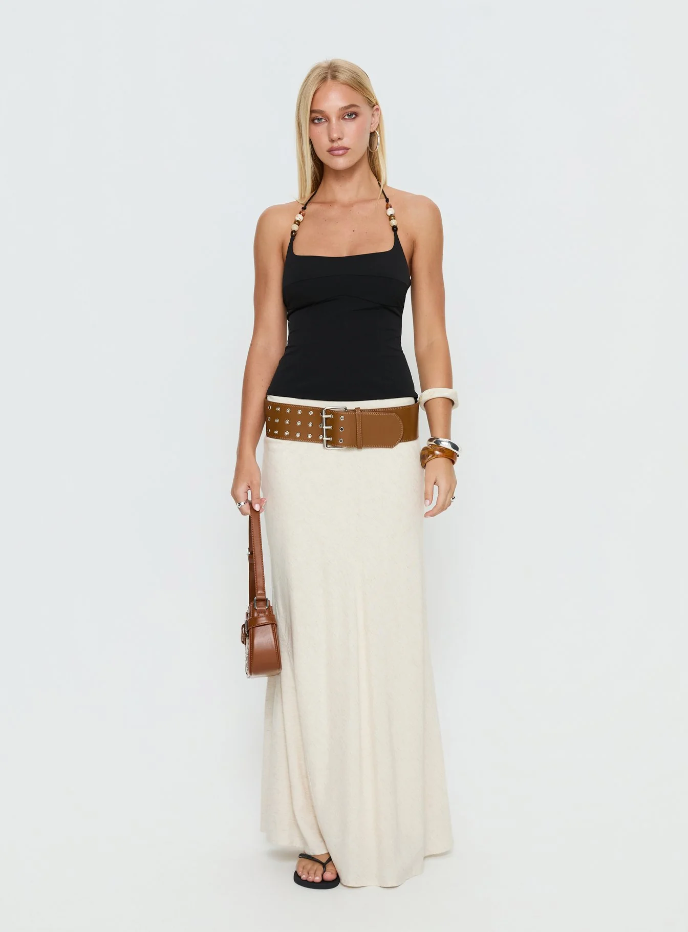 Cherise Bead Detail Top Black