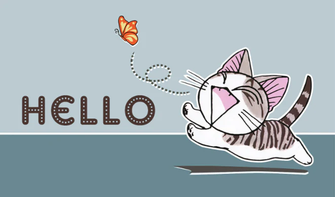 Novus Digital Print Door Mat, Hello Cat- 45x75cm