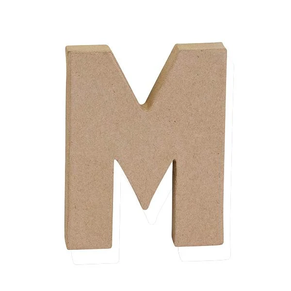 Makr Paper Mache, Small Letter M- 4 inch