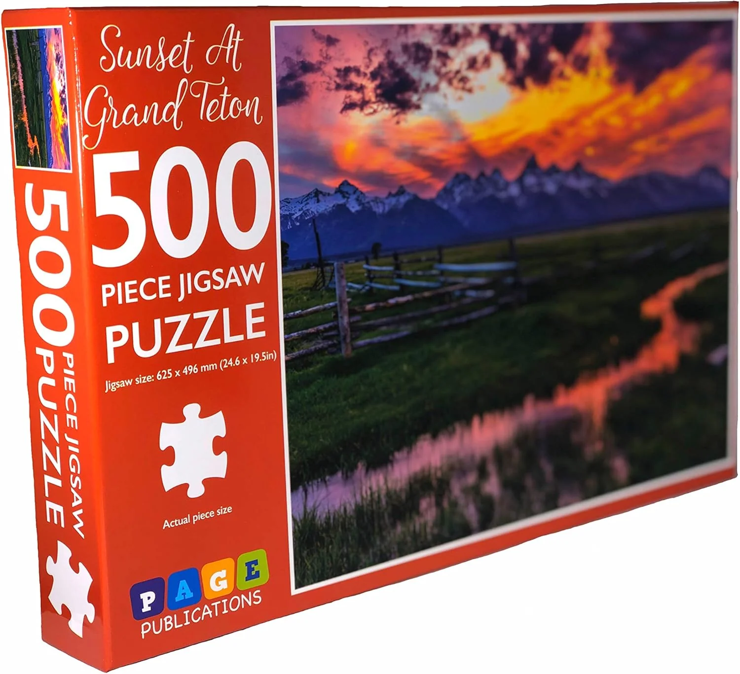 500-Piece Jigsaw Puzzle, Sunset At Grand Teton