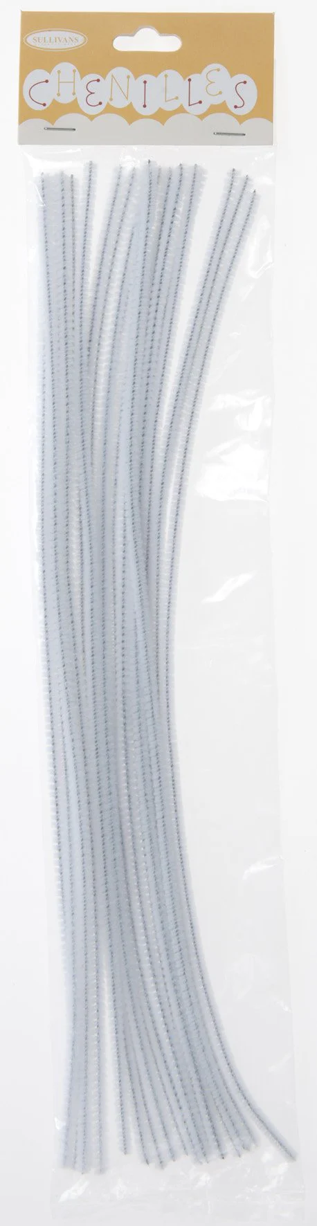 Sullivans Chenilles 20pk, White- 3mm
