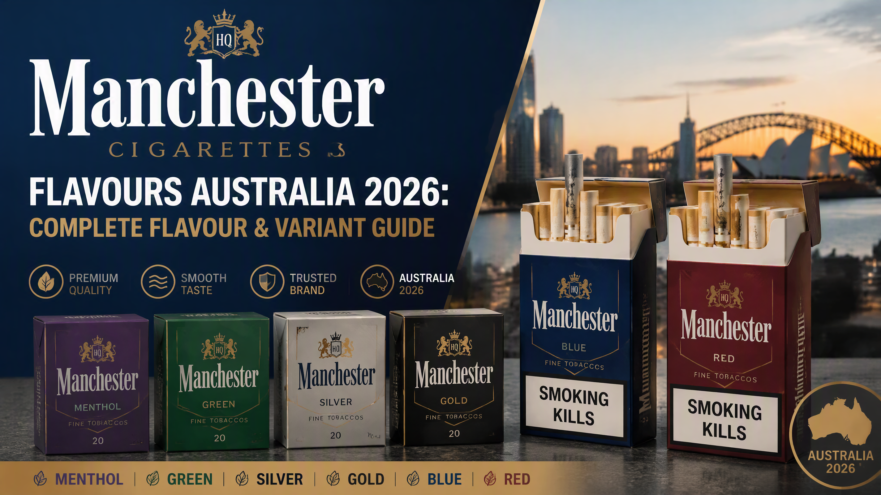 Manchester Cigarettes Flavours Australia: Complete Flavour & Variant Guide