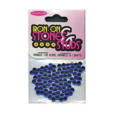 Sullivans Iron On Gems, 4mm Royal- 85pk