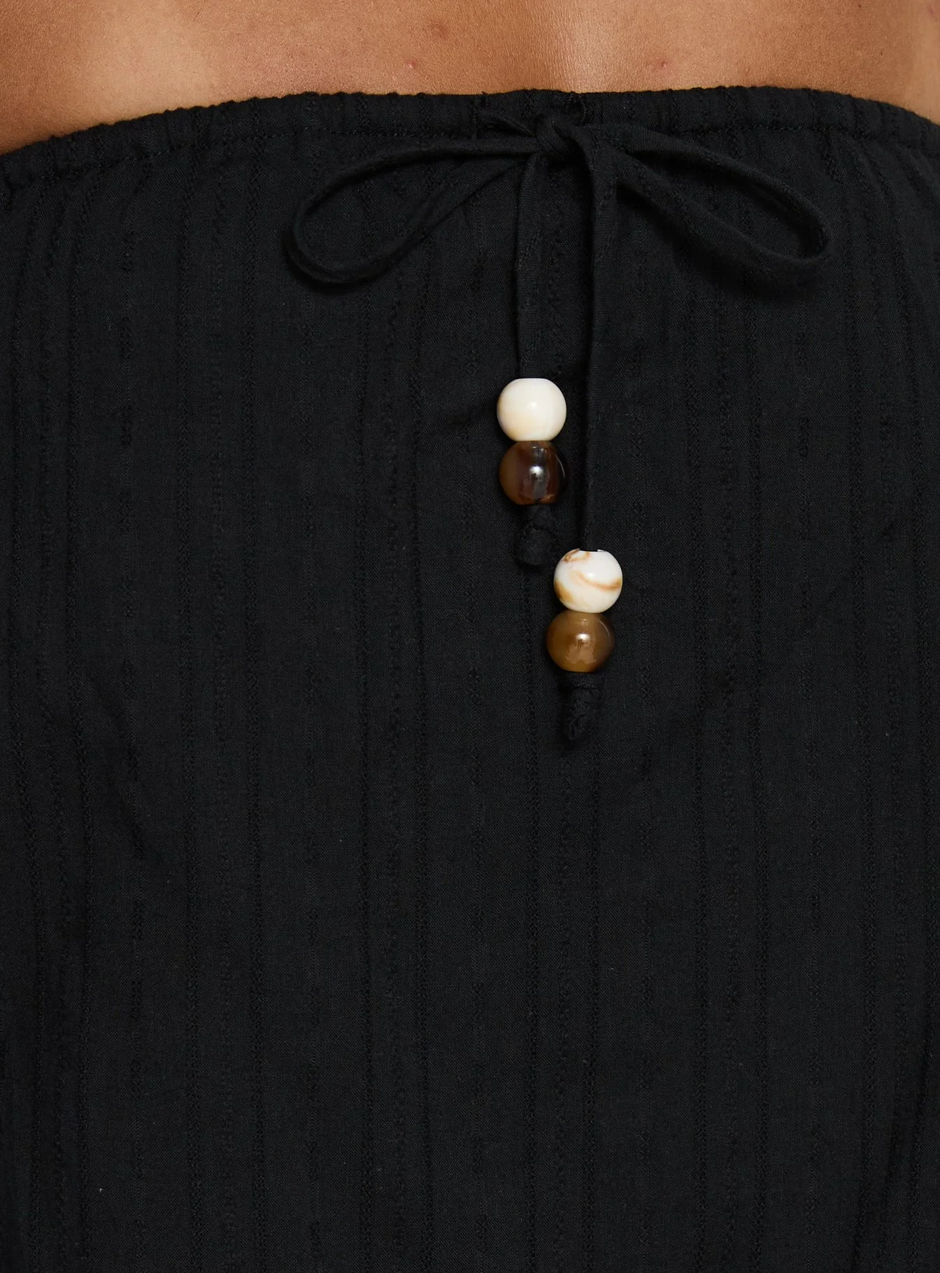 Isafelia Strapless Playsuit Black