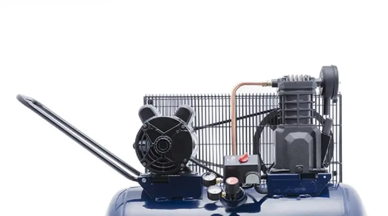 Przenośny poziomy kompresor powietrza elektryczny o pojemności 20 galonów i ciśnieniu 135 PSI.
