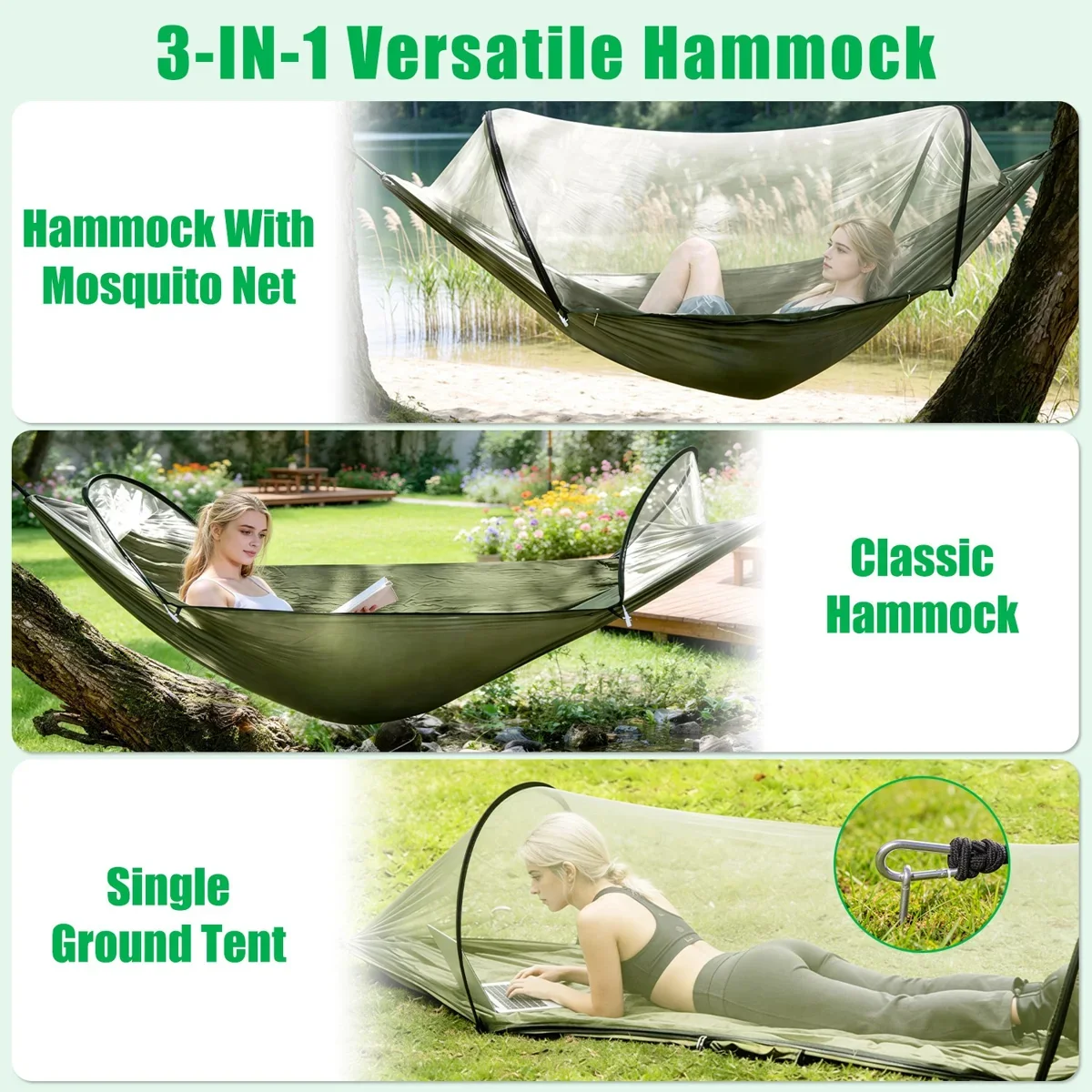 Camping hammock detail