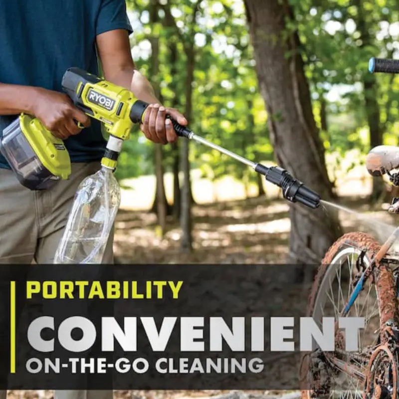 Myjka ciśnieniowa Ryobi ONE+ HP 18 V bezprzewodowa – 600 PSI, 0,7 GPM, wąż ssący 6 metrów