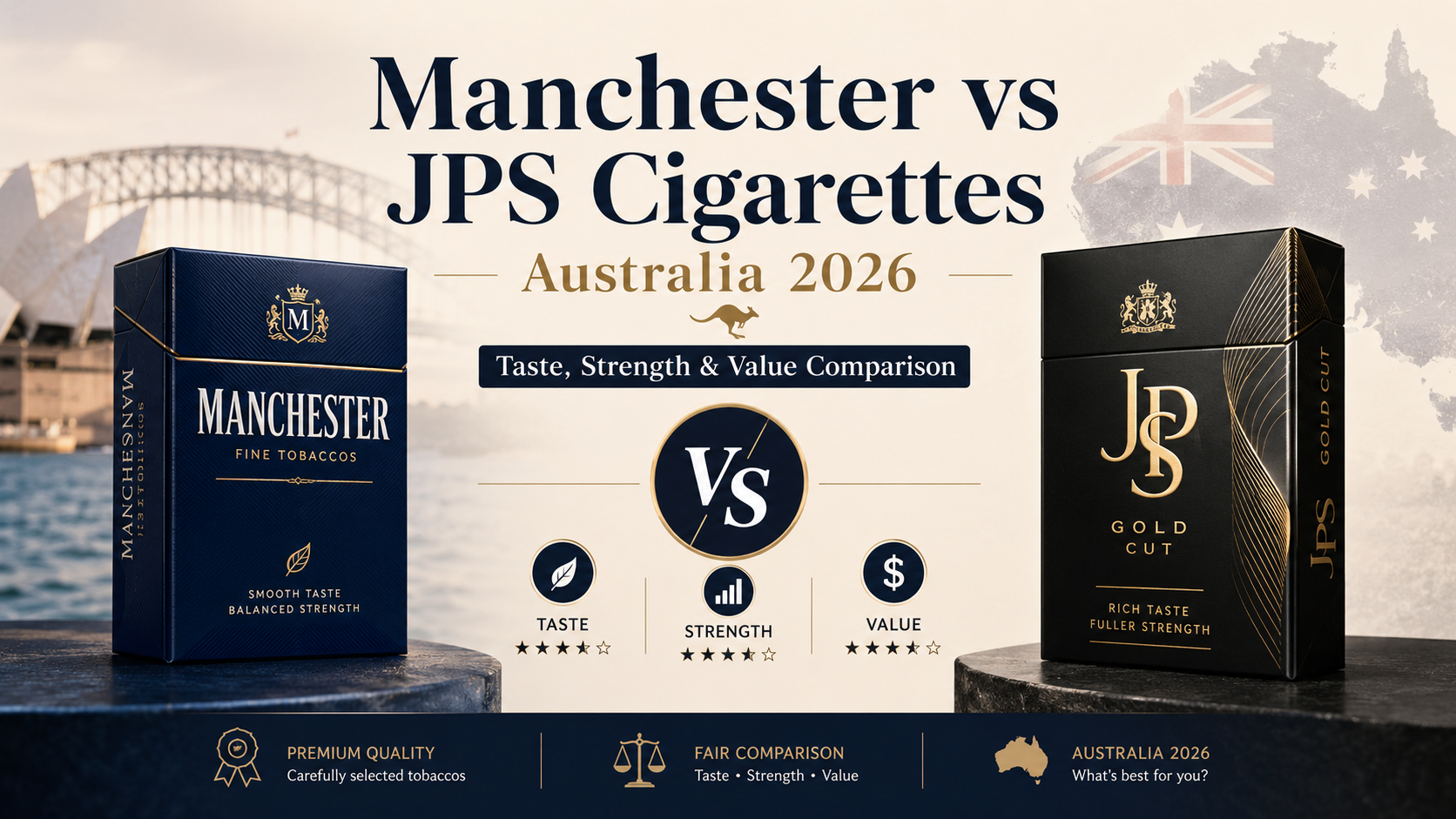 Manchester vs JPS Cigarettes Australia: Taste, Strength & Value Comparison
