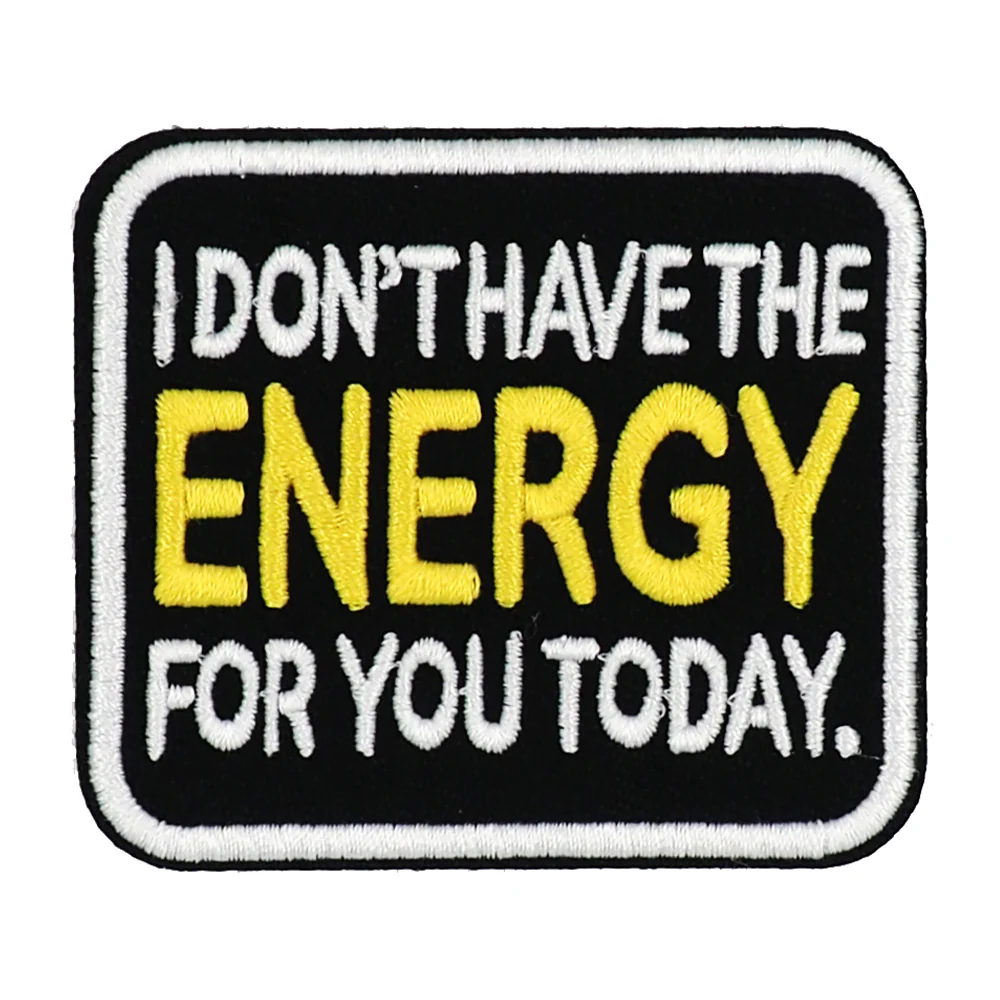 Arbee Crafty Patch, No Energy for You Today- 1pc