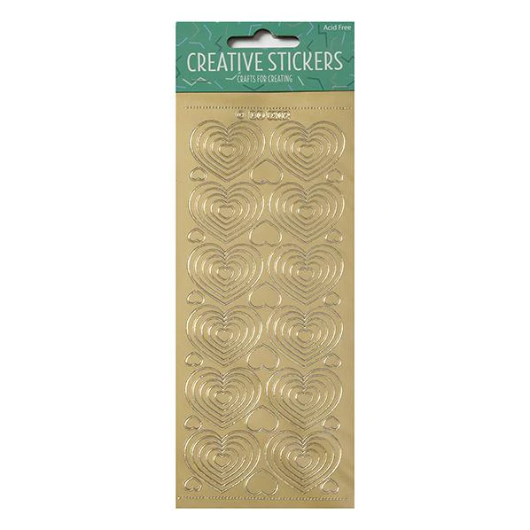 Arbee Stickers, Hearts Gold
