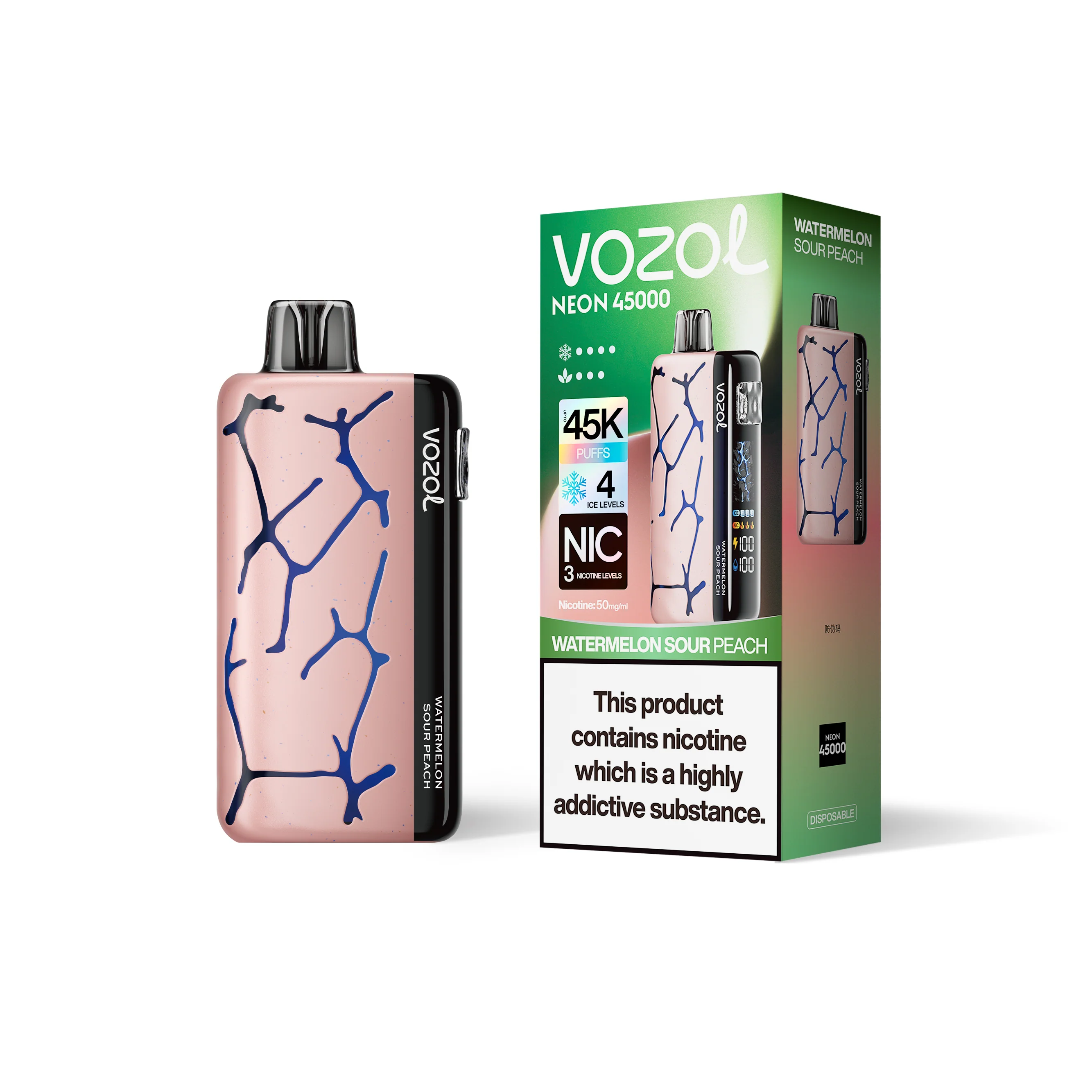 VOZOL NEON 45K wegwerpvape (alle smaken)