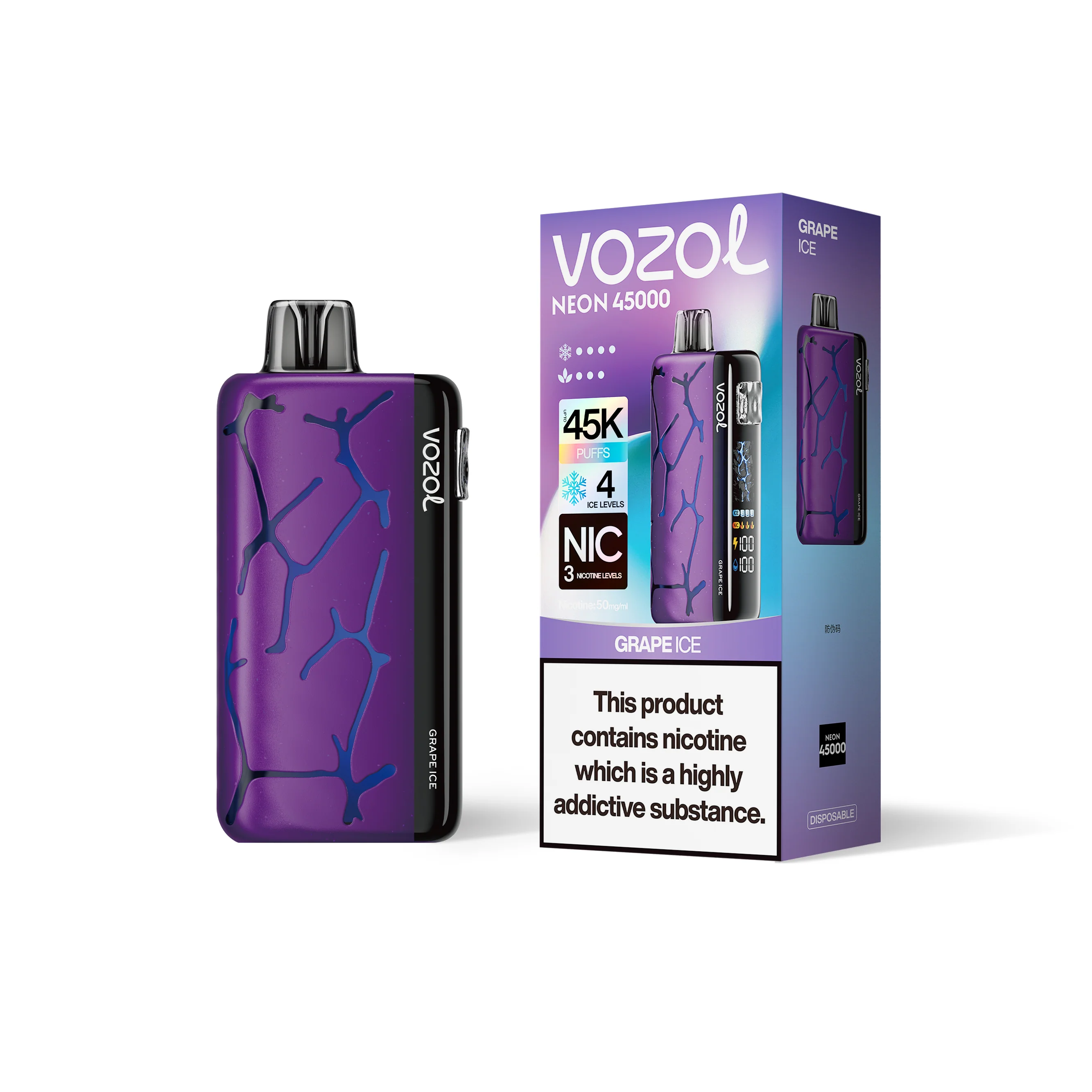 VOZOL NEON 45K wegwerpvape (alle smaken)