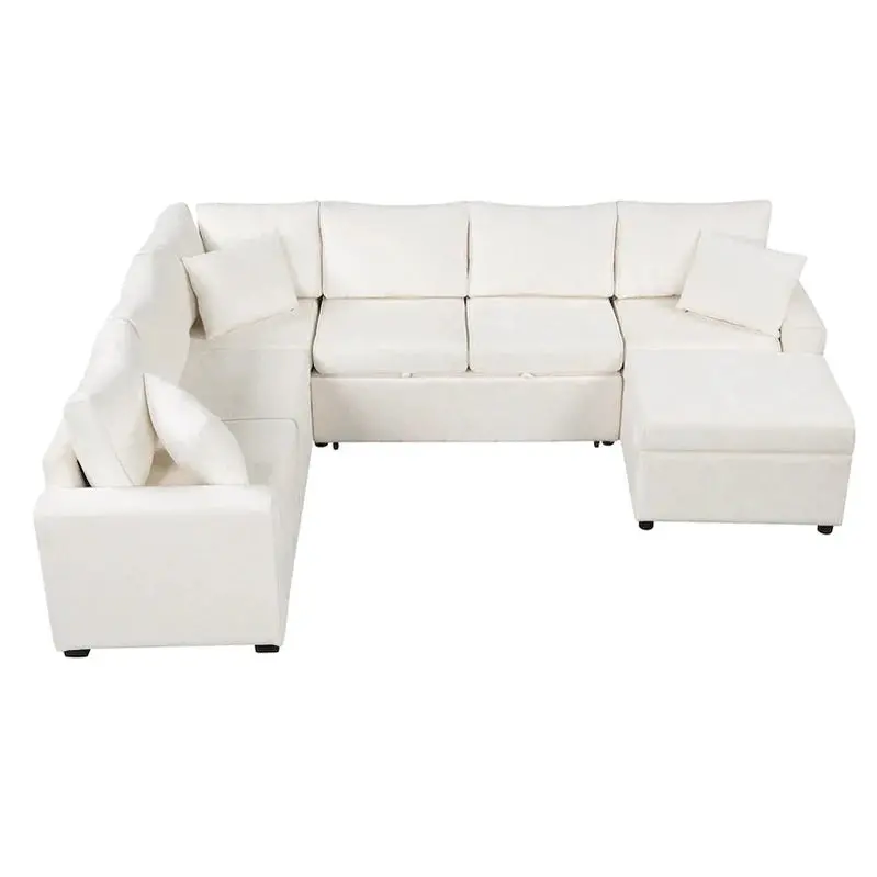 Narożnik modułowy z rozkładanym łóżkiem – rozkładana sofa do małych pomieszczeń
