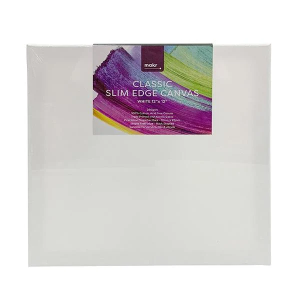Makr 12x12in - Classic Slim Edge Canvas White