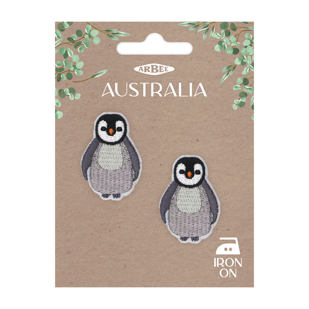 Arbee Crafty Patch, Penguins- 2pc