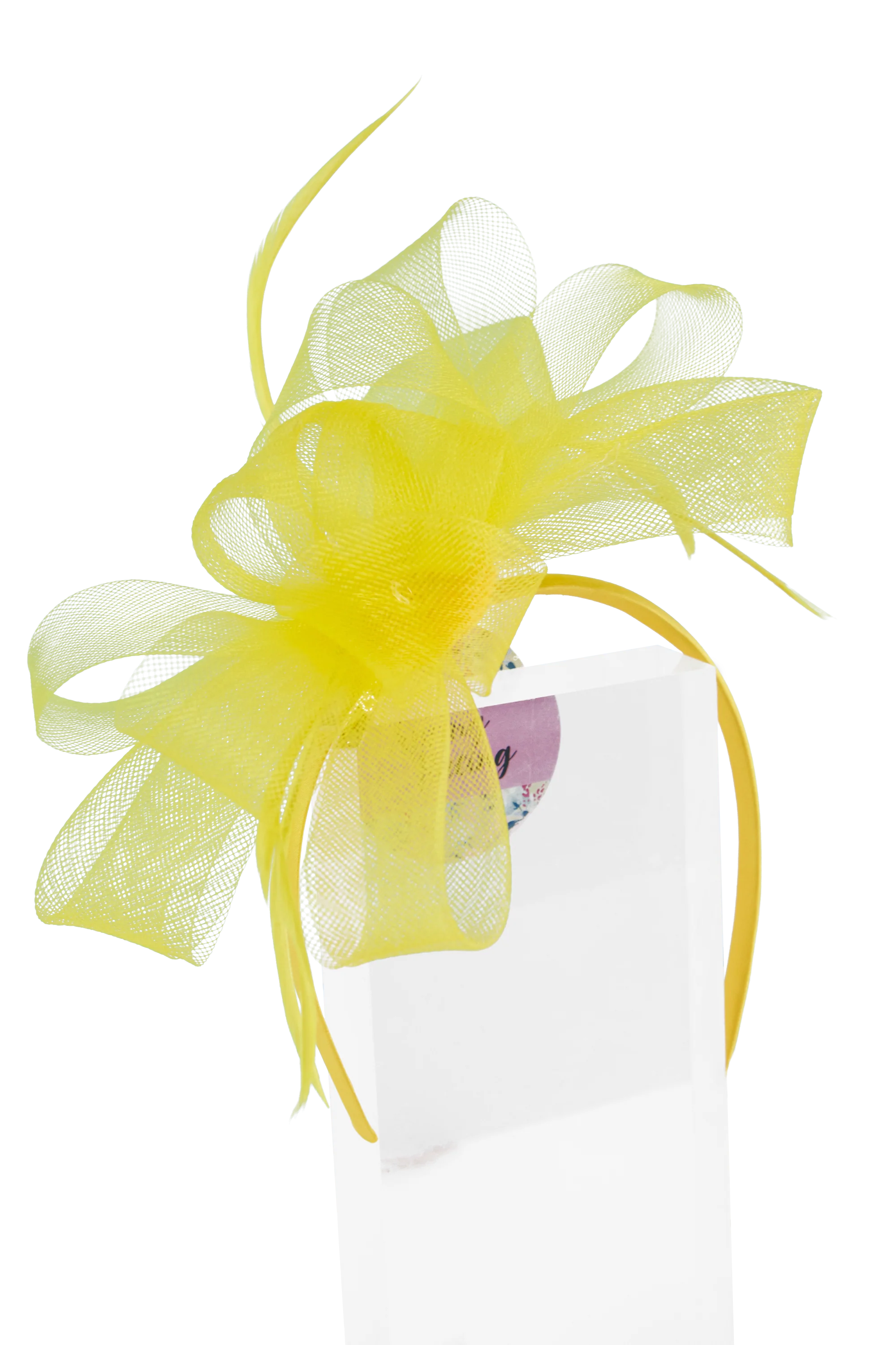 Lincraft Headband And Clip Fascinator, Eva - Yellow